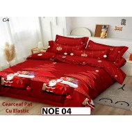 Lenjerie din finet  6 piese si cearceaf cu elastic - NOE04