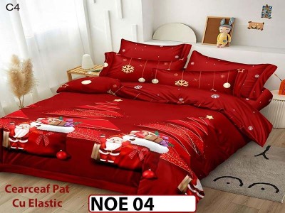 Lenjerie din finet  6 piese si cearceaf cu elastic - NOE04 Lenjerie din finet  6 piese si cearceaf cu elastic - NOE04