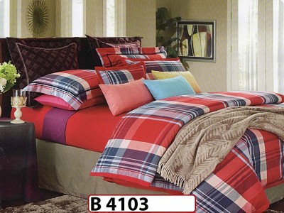 Lenjerie din bumbac 100% 4 piese CasaNewConcept - B4103 Lenjerie din bumbac 100% 4 piese CasaNewConcept - B4103