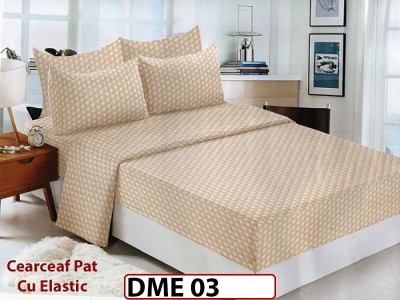 Lenjerie din Damasc Finetat  6 piese cu cearceaf elastic - DME03 Lenjerie din Damasc Finetat  6 piese cu cearceaf elastic - DME03