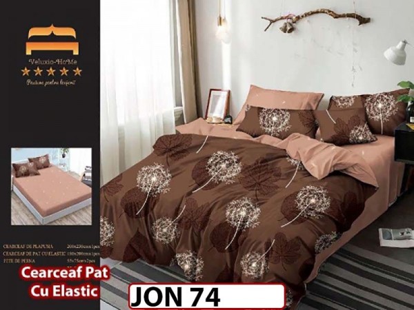 Lenjerie din finet  6 piese cu cearceaf elastic - JON74