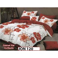 Lenjerie din finet  6 piese cu cearceaf elastic - JON120