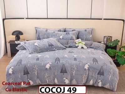 Lenjerie De Pat COCOLINO  cu Elastic 4 piese - COCOJ49 Lenjerie De Pat COCOLINO  cu Elastic 4 piese - COCOJ49