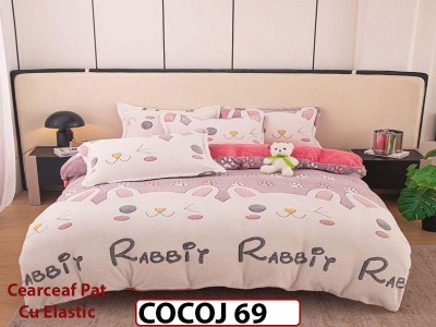 Lenjerie De Pat COCOLINO  cu Elastic 4 piese - COCOJ69 Lenjerie De Pat COCOLINO  cu Elastic 4 piese - COCOJ69
