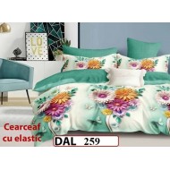 Lenjerie din finet cu 6 piese si cearceaf cu Elastic - DAL259