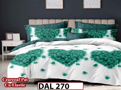 Lenjerie din finet cu 6 piese si cearceaf cu Elastic - DAL270 Lenjerie din finet cu 6 piese si cearceaf cu Elastic - DAL270