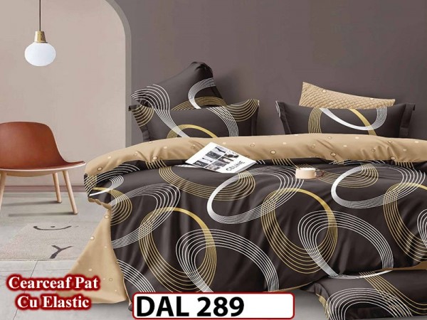 Lenjerie din finet cu 6 piese si cearceaf cu Elastic - DAL289