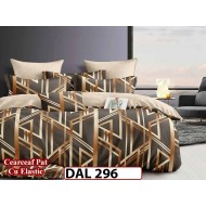 Lenjerie din finet cu 6 piese si cearceaf cu Elastic - DAL296
