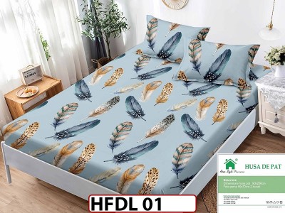 Husa de Pat din Finet + 2 Fete de Perne - Saltea 90x200  - HFDL01 Husa de Pat din Finet + 2 Fete de Perne - Saltea 90x200  - HFDL01