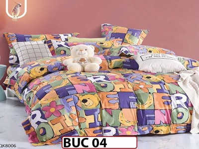 Lenjerie  pentru  1 persoana din bumbac 100% 4 piese -BUC04 Lenjerie  pentru  1 persoana din bumbac 100% 4 piese -BUC04