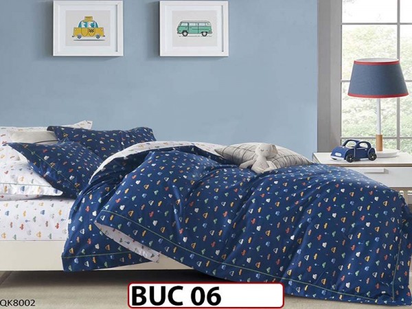 Lenjerie  pentru  1 persoana din bumbac 100% 4 piese -BUC06