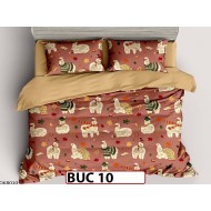 Lenjerie  pentru  1 persoana din bumbac 100% 4 piese -BUC10