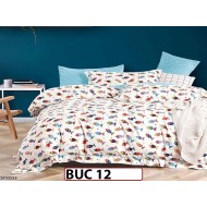 Lenjerie  pentru  1 persoana din bumbac 100% 4 piese -BUC12