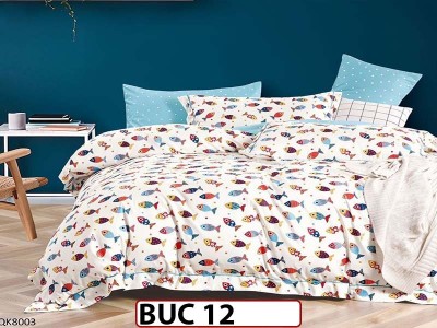 Lenjerie  pentru  1 persoana din bumbac 100% 4 piese -BUC12 Lenjerie  pentru  1 persoana din bumbac 100% 4 piese -BUC12