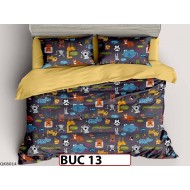 Lenjerie  pentru  1 persoana din bumbac 100% 4 piese -BUC13