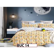 Lenjerie  pentru  1 persoana din bumbac 100% 4 piese -BUC14