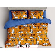 Lenjerie  pentru  1 persoana din bumbac 100% 4 piese -BUC15