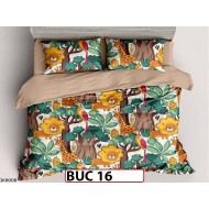 Lenjerie  pentru  1 persoana din bumbac 100% 4 piese -BUC16