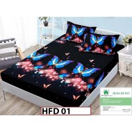 Husa de Pat din Finet + 2 Fete de Perne - Saltea 180x200 - Pat 2 Persoane - HFD01