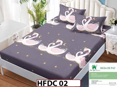 Husa de Pat din Finet + 2 Fete de Perne - Saltea 140x200 - Pat 2 Persoane -HFDC02 Husa de Pat din Finet + 2 Fete de Perne - Saltea 140x200 - Pat 2 Persoane -HFDC02