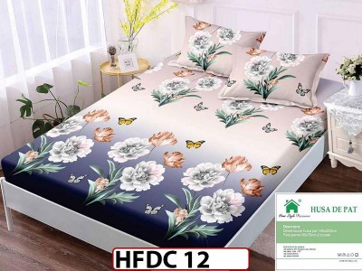Husa de Pat din Finet + 2 Fete de Perne - Saltea 140x200 - Pat 2 Persoane -HFDC12 Husa de Pat din Finet + 2 Fete de Perne - Saltea 140x200 - Pat 2 Persoane -HFDC12