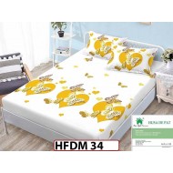 Husa de Pat din Finet + 2 Fete de Perne - Saltea 160x200 - Pat 2 Persoane - HFDM34