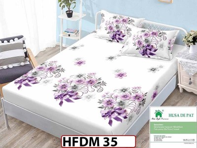 Husa de Pat din Finet + 2 Fete de Perne - Saltea 160x200 - Pat 2 Persoane - HFDM35 Husa de Pat din Finet + 2 Fete de Perne - Saltea 160x200 - Pat 2 Persoane - HFDM35