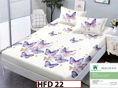 Husa de Pat din Finet + 2 Fete de Perne - Saltea 180x200 - Pat 2 Persoane - HFD22 Husa de Pat din Finet + 2 Fete de Perne - Saltea 180x200 - Pat 2 Persoane - HFD22