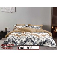 Lenjerie din finet cu 6 piese si cearceaf cu Elastic - DAL303