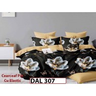 Lenjerie din finet cu 6 piese si cearceaf cu Elastic - DAL307