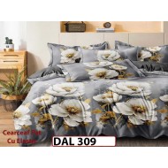 Lenjerie din finet cu 6 piese si cearceaf cu Elastic - DAL309