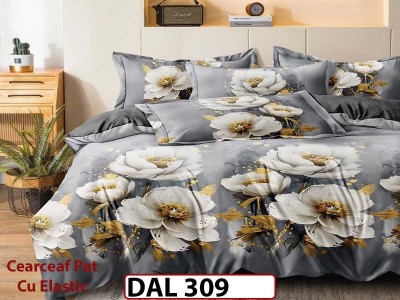 Lenjerie din finet cu 6 piese si cearceaf cu Elastic - DAL309 Lenjerie din finet cu 6 piese si cearceaf cu Elastic - DAL309