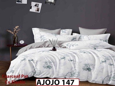 Lenjerie din finet 6 piese si cearceaf cu Elastic - AJOJO147 Lenjerie din finet 6 piese si cearceaf cu Elastic - AJOJO147