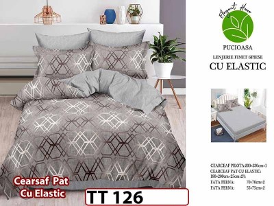 Lenjerie din finet 6 piese si cearceaf cu Elastic - TT 126 Lenjerie din finet 6 piese si cearceaf cu Elastic - TT 126