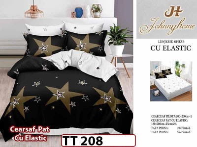 Lenjerie din finet 6 piese si cearceaf cu Elastic - TT 208 Lenjerie din finet 6 piese si cearceaf cu Elastic - TT 208