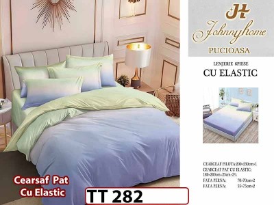 Lenjerie din finet 6 piese si cearceaf cu Elastic - TT 282 Lenjerie din finet 6 piese si cearceaf cu Elastic - TT 282