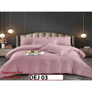 Lenjerie din damasc finet cu 6 piese, cearceaf cu elastic - DEJ03