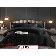 Lenjerie din damasc finet cu 6 piese, cearceaf cu elastic - DEJ05