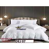 Lenjerie din damasc finet cu 6 piese, cearceaf cu elastic - DEJ07