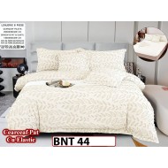 Lenjerie din  bumbac fin cu in grofat și lățos 6 piese cu cearceaf elastic -BNT44