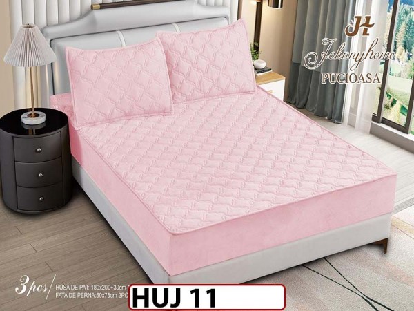 Husa matlasata tip topper din catifea 180x200 - Pat 2 Persoane - HUJ11