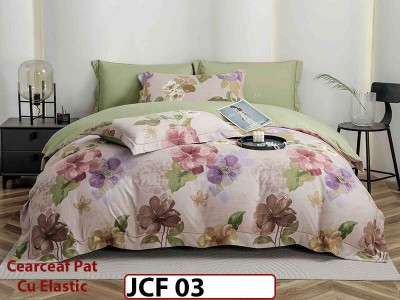 Lenjerie din finet 6 piese cu cearceaf elastic - JCF03 Lenjerie din finet 6 piese cu cearceaf elastic - JCF03