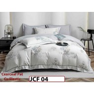 Lenjerie din finet 6 piese cu cearceaf elastic - JCF04