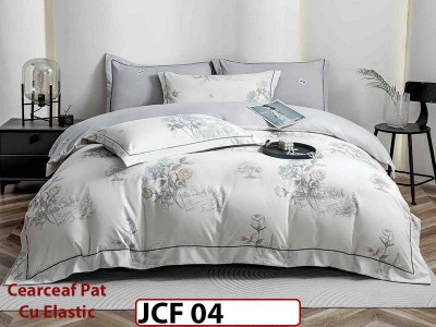 Lenjerie din finet 6 piese cu cearceaf elastic - JCF04 Lenjerie din finet 6 piese cu cearceaf elastic - JCF04