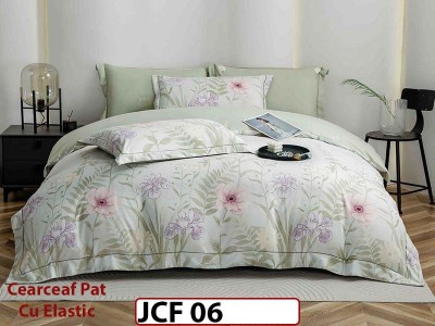 Lenjerie din finet 6 piese cu cearceaf elastic - JCF06 Lenjerie din finet 6 piese cu cearceaf elastic - JCF06