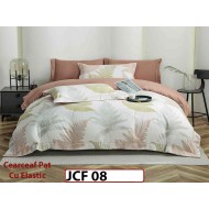 Lenjerie din finet 6 piese cu cearceaf elastic - JCF08