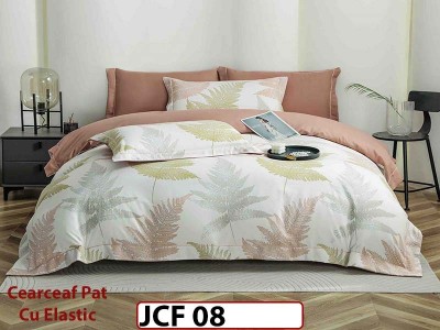 Lenjerie din finet 6 piese cu cearceaf elastic - JCF08 Lenjerie din finet 6 piese cu cearceaf elastic - JCF08