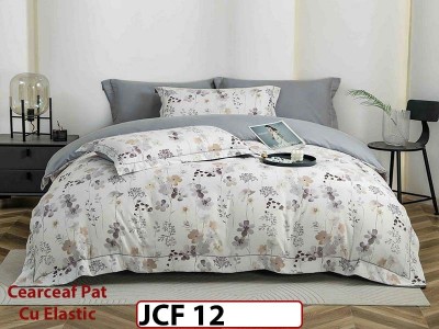Lenjerie din finet 6 piese cu cearceaf elastic - JCF12 Lenjerie din finet 6 piese cu cearceaf elastic - JCF12