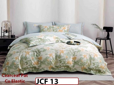 Lenjerie din finet 6 piese cu cearceaf elastic - JCF13 Lenjerie din finet 6 piese cu cearceaf elastic - JCF13