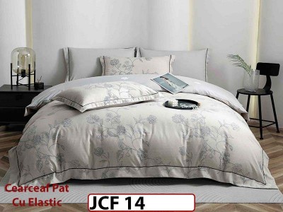 Lenjerie din finet 6 piese cu cearceaf elastic - JCF14 Lenjerie din finet 6 piese cu cearceaf elastic - JCF14